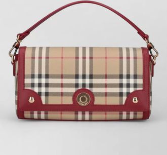 Burberry plaid top handle crossbody bag detachable strap