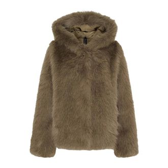 Notyz Notyz, Jassen, Dames, Beige, S, Nepbont, Nepbont jas