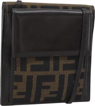 Fendi Pre-owned Vintage Zucca Canvas Shoulder Bag - unisex - Vintage Schoudertas - Bruin - ONE Size - Leer - Vintage