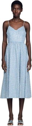 Sandro Sequined maxi dress in Blue at Nordstrom, Size 38 Eu