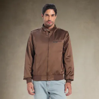 Members Only Mens Classic Satin Iconic Racer Jacket