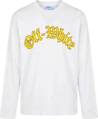Off-white Long-Sleeve Graphic Shirt - Heren - Longsleeves - Wit - XL - Katoen - Tops