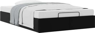 vidaXL Estructura de cama otomana sin colchón negro 120x200 cm Vidaxl