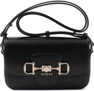 Guess Janie Logo Crossbody Bag - Dames - Schoudertassen - Zwart - ONE Size - Leer - Tassen