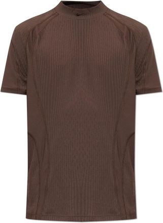 Nike Logo T-shirt - Heren - Sportshirts - Bruin - L - Polyester - Fitness