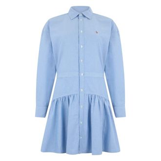 Polo Ralph Lauren Shirt Dresses, female, Blue, Size: XS Short dress in cotton