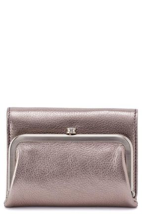Hobo Robin Leather Compact Wallet in Pewter Spur at Nordstrom