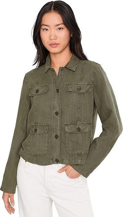 Michael Stars Nash Lady Like Jacket Womens Jacket Caper : LG (US 8-10), Linen/Tencel