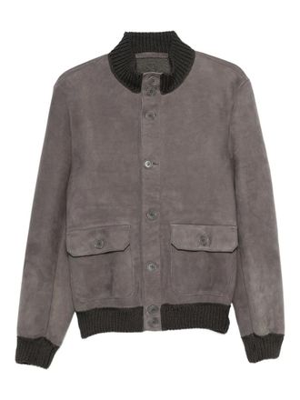 Salvatore Santoro ribbed-trim bomber jacket - Grey