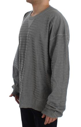 Dolce & Gabbana Mens Gray Crewneck Pullover Silk Sweater Viscose Clothing