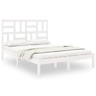 Berkfield Home Bed Frame White Solid Wood 160x200 cm