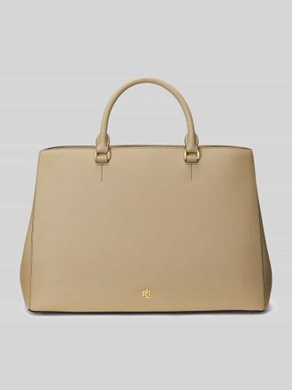 Lauren Ralph Lauren Henkeltasche mit Logo-Applikation in Sand, Gr&ouml;&szlig;e 1