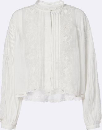 Isabel Marant Rubra broderie anglaise ramie blouse