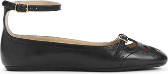 Chlo&eacute; Zwarte ballerinas voor vrouwen - Dames - Ballerinas - Zwart - 37 EU - Leer - Schoenen