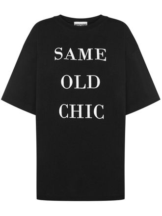 Moschino T-shirt met tekst - Zwart