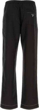 Prada Mens Silk Pyjama Trousers Black
