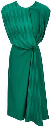 Versace Diamond motif silk-blend midi dress Woman 42