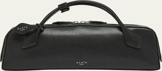 Alaia Le Teckel Top-Handle Bag in Grained Leather