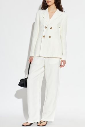 Ami Wide-leg Pants, Womens, White