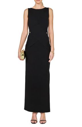 endless rose Cutout Detail Column Dress in Black at Nordstrom, Size X-Small
