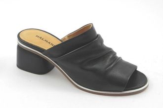 Halmanera Zwarte Leren Laarzen - Dames - Muiltjes - Zwart - 36 EU - Leer - Schoenen