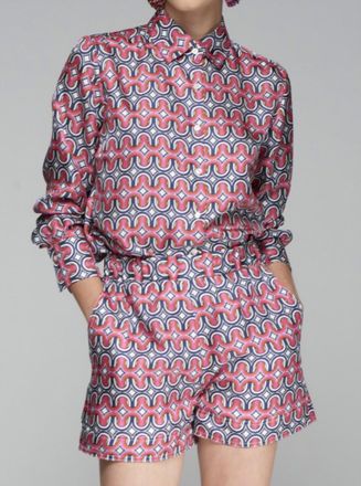 Vilagallo Fiammentta Short In Geometrico Seda