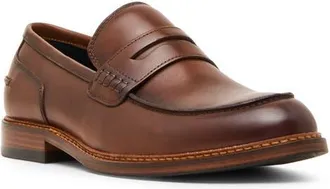 Steve Madden Eastin Leather Penny Loafer in Cognac at Nordstrom, Size 10.5
