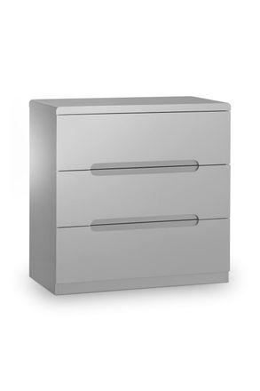 Julian Bowen Manhattan 3 Drawer Chest in Light Grey
