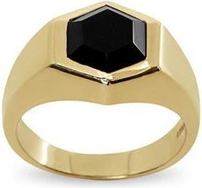 Argento Vivo The Onyx Rico Ring in Gold at Nordstrom, Size 8