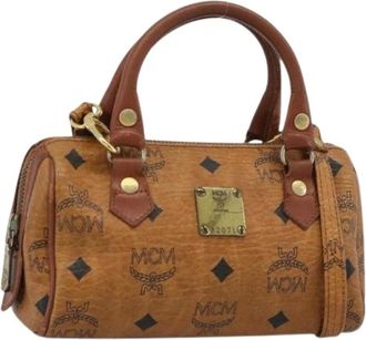 MCM Borsa Mini Boston Pre-owned - - Pre-owned - Donna - Marrone - ONE SIZE