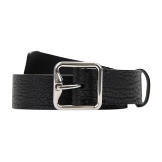 Burberry Leren Riem - Dames - Riemen - Zwart - S - Leer - Accessoires
