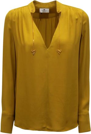 Elisabetta Franchi N5392 Blusa Viscose Shirt - Dames - Blouses - Groen - XS - Overhemden