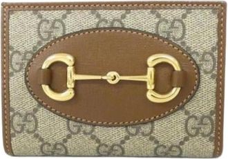 Gucci Pre-owned Wallets, female, Brown, Size: ONE SIZE Pre-owned GG Supreme Bi-fold Wallet