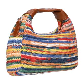 N&uacute;noo Tassen, Dames, Veelkleurig, ONE Size, Mini Dandy Gehaakte Schoudertas