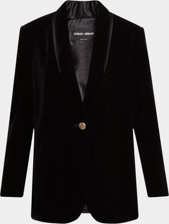 Giorgio Armani Relaxed Velvet Tuxedo Jacket