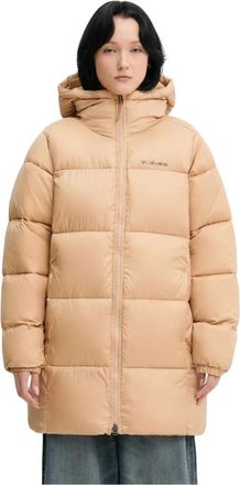 Columbia Puffect II Mid Hooded Jacket - Sport - Mujer - Beige - XS