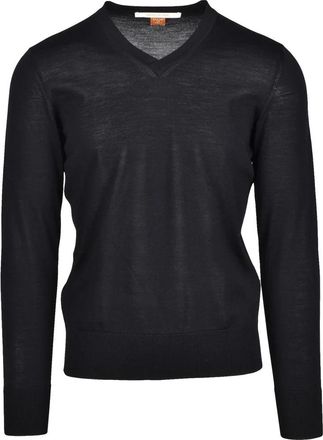Hindustrie Black Merino Wool Sweater