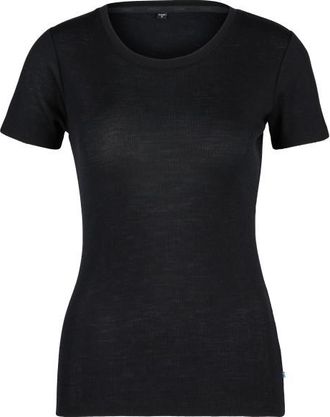 Stoic MerinoRib RonnebySt. Shirt Merinoshirt f&uuml;r Damen | schwarz