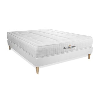 Royal Palace Bedding Royal Palace Bedding - Base Tapizada Blanco + Colch&oacute;n Con Espuma Viscoel&aacute;stica 160 X 200