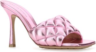 Bottega Veneta Womens Pink Nappa Leather Padded Sandals 5963 Sandali