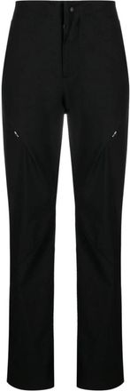 Post Archive Faction (PAF) Zwarte hoge taille broek met ritssluiting zakken - Heren - Straight fit broeken - Zwart - M - Broeken