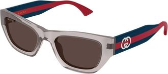 Gucci Cat Eye Sunglasses - unisex - Gucci - Sunglasses - Gray - 52 MM - Accessories