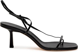Studio Amelia Cross Front 70 Leather Sandals - Black - 36 (IT36 / UK3)