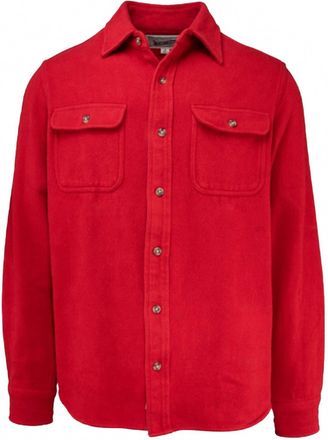Schott NYC Men Flannel Work Shirt In Red