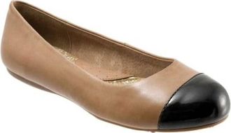 Softwalk Womens Napa Ballet Flats In Luggage Black