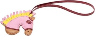Herm&egrave;s Pre-owned Milo Geegee Camail Bag Charm - Dames - Vintage Accessoires - Roze - ONE Size - Leer - Vintage