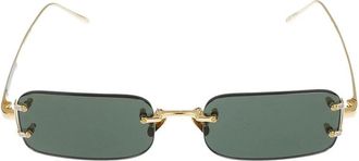 Linda Farrow Taylor C9 Zonnebril Geel Goud/Licht Goud - unisex - Zonnebrillen - Geel - 53 MM - Accessoires
