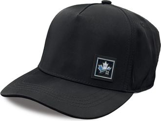 Dsquared2 Mens Small Silver Plaque Cap in Black Cotton - One Size