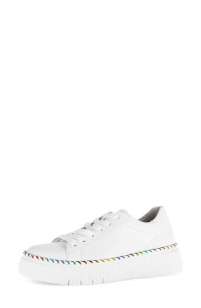 Gabor 83.240 Platform Sneaker in White at Nordstrom, Size 10.5Us