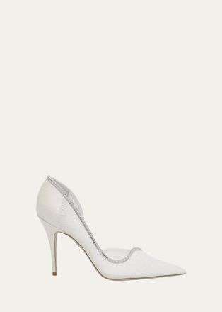 Rene Caovilla 100mm Embellished Floral Lace dOrsay Pumps